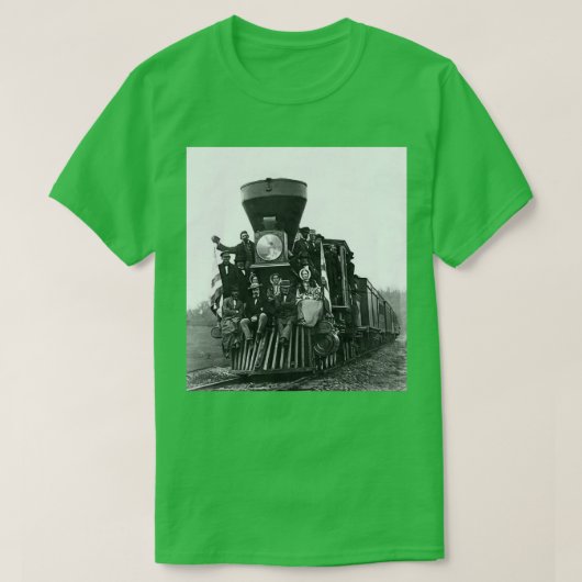 ボルチモアとオハイオ鉄道の蒸気機関車 Tシャツ (デザイン正面)