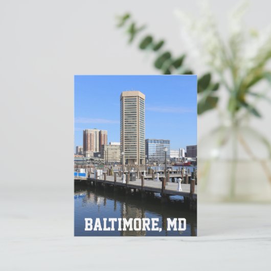 ボルチモアのインナーハーバー世界貿易センターの写真 ポストカード (スタンド正面)