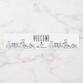 ボルチモアのスカイライン |ウェルカムメッセージ ペットボトルラベル (シングルラベル)