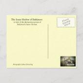 ボルチモアの内港 ポストカード (裏面)