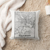ボルチモアの地図 クッション (ブランケット)