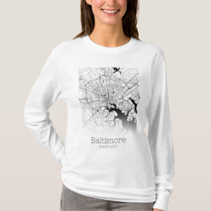 ボルチモアの地図 Tシャツ