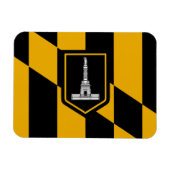 ボルチモアの旗を持つ柔軟なフォトマグネット マグネット (横)