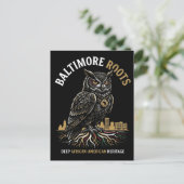 ボルチモアの根 Wise Owl アフリカ系アメリカ人の遺産 ポストカード (スタンド正面)
