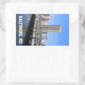 ボルチモアのInner Harbor World Trade Centerの写真 長方形シール (バッグ)