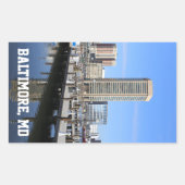 ボルチモアのInner Harbor World Trade Centerの写真 長方形シール (正面)