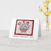 ボルチモアアルバムキルトc.1850グリーティングカード カード (黄色い花)