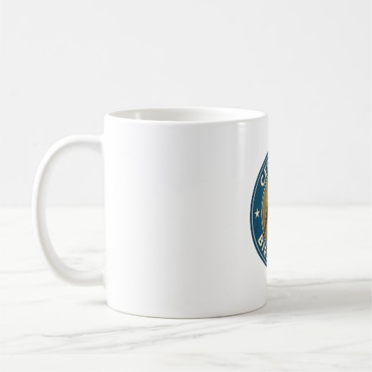 ボルチモアオオタカ古風バッジ コーヒーマグカップ (左)