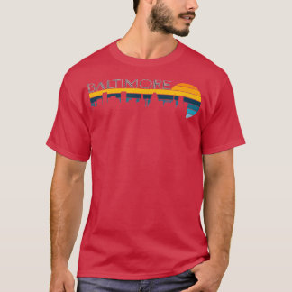 ボルチモアスカイラインヴィンテージレトロサンセットボルチモアCi Tシャツ