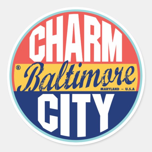 ボルチモアヴィンテージラベル ラウンドシール (正面)