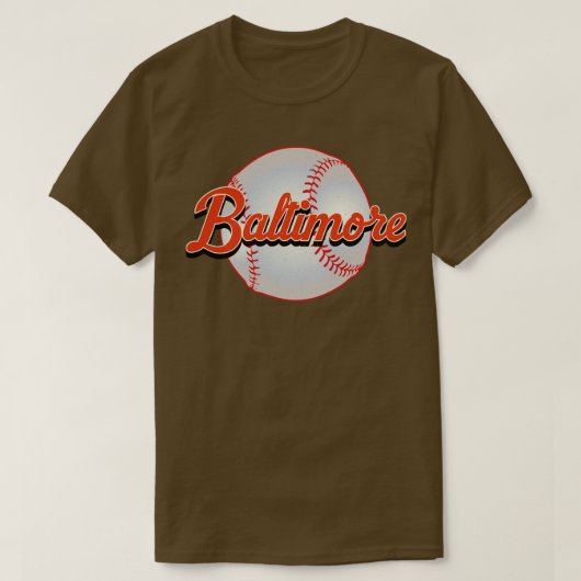 ボルチモアヴィンテージ野球チームギフト Tシャツ (デザイン正面)