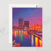 ボルチモア内港アットナイト ポストカード (正面/裏面)