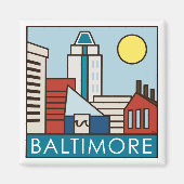 ボルチモア内港 マグネット (正面)