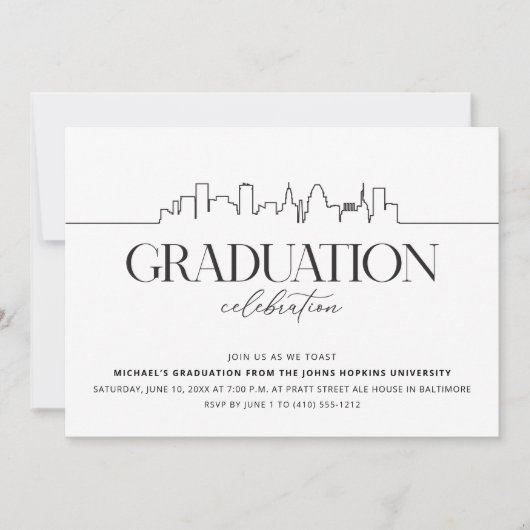 ボルチモア卒業パーティー 招待状 (正面)