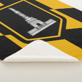 ボルチモア国旗と愛国心シェルパ毛布 シェルパブランケット (3/4)