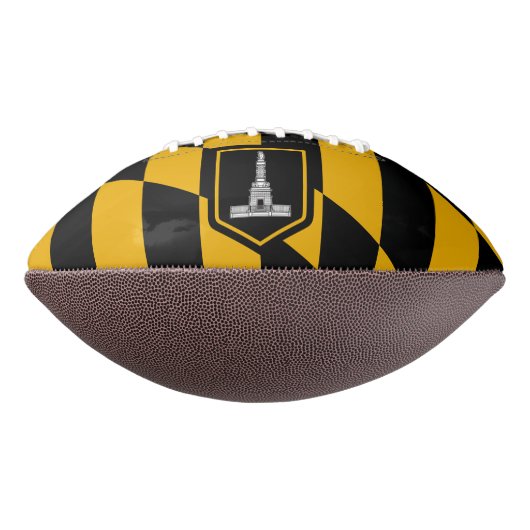 ボルチモア国旗を持つ愛国的なアメリカンフットボール アメリカンフットボール (回転270)