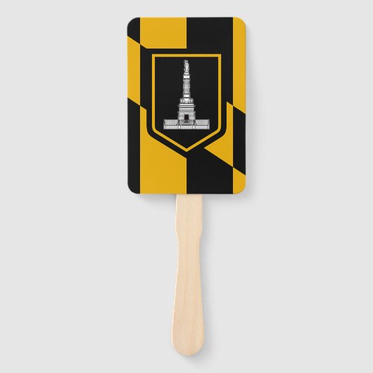 ボルチモア国旗を持つ愛国的なハンドファンのセット ハンドファン (正面)