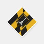 ボルチモア国旗を持つ愛国的な紙のナプキン スタンダードカクテルナプキン (角)