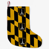 ボルチモア国旗を掲げたクリスマスストッキング スモールクリスマスストッキング (正面)