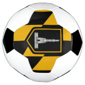 ボルチモア国旗を掲げた愛国的なサッカーボール サッカーボール (回転)