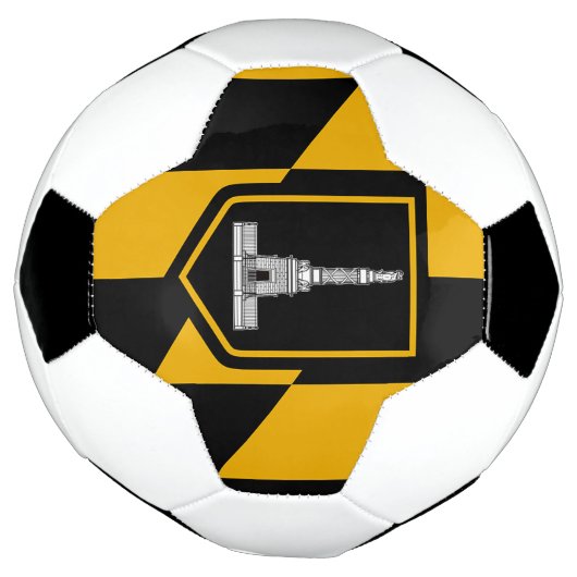 ボルチモア国旗を掲げた愛国的なサッカーボール サッカーボール (回転)