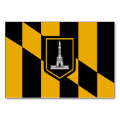 ボルチモア国旗を掲げた愛国的なテーブルカード テーブルナンバー (裏面)