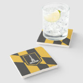 ボルチモア国旗を掲げた愛国的な石コースター ストーンコースター (横)