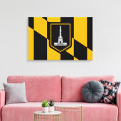 ボルチモア国旗（メリーランド、米国） キャンバスプリント (インサイチュ (リビング))