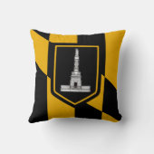 ボルチモア国旗（メリーランド、米国） クッション (裏面)