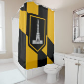 ボルチモア国旗（メリーランド、米国） シャワーカーテン (インサイチュ)