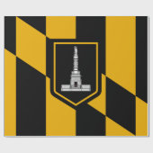 ボルチモア国旗（メリーランド、米国） ラッピングペーパー (フラット)