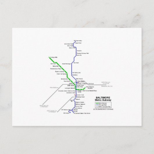 ボルチモア地下鉄 ポストカード (正面)