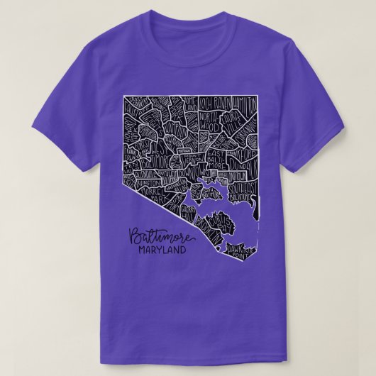 ボルチモア地区 Tシャツ (デザイン正面)