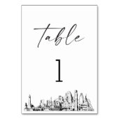 ボルチモア天窓テーブル番号3.5x5カード テーブルナンバー (裏面)