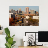 ボルチモア市と電車 ポスター (ホームオフィス)