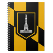 ボルチモア市旗を掲げたノート ノートブック (正面)