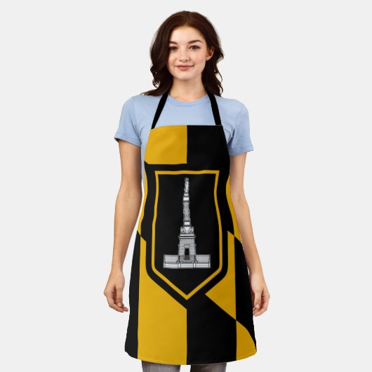 ボルチモア市旗エプロン エプロン (着用した状態)