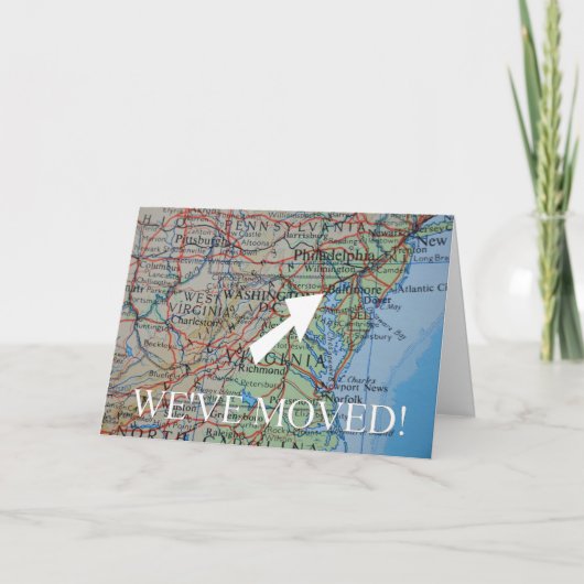 ボルチモア引っ越しましたアドレスの発表 案内状 (正面)