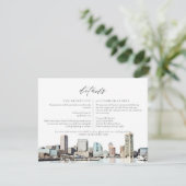 ボルチモア水彩天窓詳細カード 招待状 (スタンド正面)