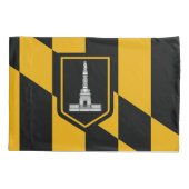 ボルチモア独身のの国旗を持つ愛国的なピラロケース 枕カバー (裏面)