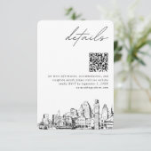 ボルチモア結婚のモダン詳細QRコード小 エンクロージャーカード (スタンド正面)