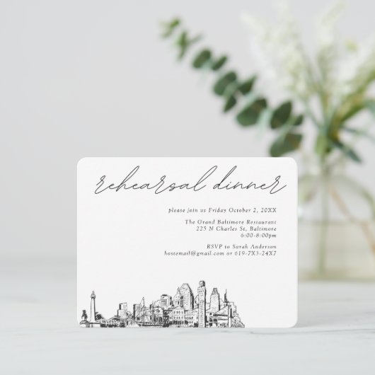 ボルチモア結婚のリハエレガントーサルエンクロージャカード エンクロージャーカード (スタンド正面)