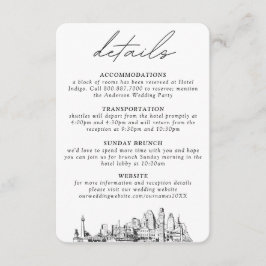 ボルチモア結婚の小さな垂直詳細 エンクロージャーカード