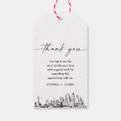 ボルチモア結婚スカイラインありがとうメッセージカード ギフトタグ (裏面)