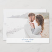 ボルチモア結婚メリエレガントランドのネイビーブルーの地図 セーブザデート (裏面)