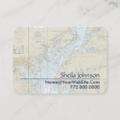 ボルチモア航海のグラフクリーン青タン 名刺 (裏面)