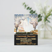 ボルチモア鉄道ポストのヴィンテージ旅行ポスター ポストカード (スタンド正面)