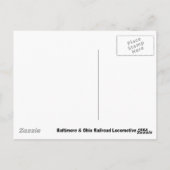 ボルチモア・オハイオ鉄道蒸気機関車 ポストカード (裏面)