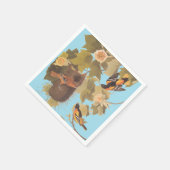 ボルチモア・オリオール・オードボンバードファミリーと巣 スタンダードカクテルナプキン (角)