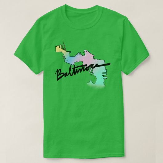 ボルチモア・ハーバー・サマーフェード Tシャツ (デザイン正面)